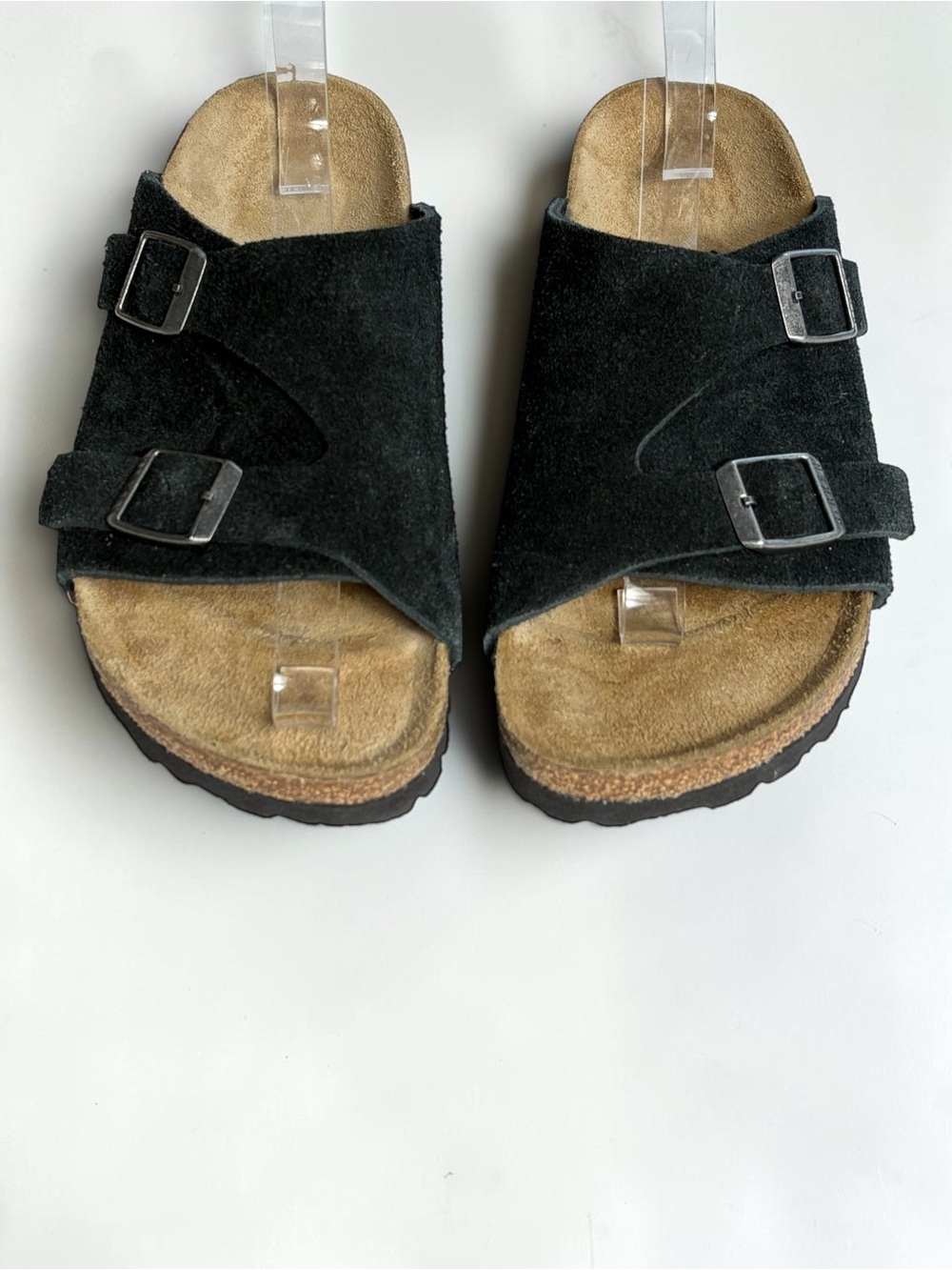 Birkenstock Zurich Black Suede Sandals Slides Size 36 US Women 5 - Picture 2 of 11